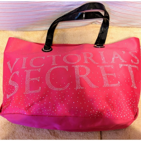 Victoria's Secret Pink Silver Studded Bling Tote - Picture 2 of 7